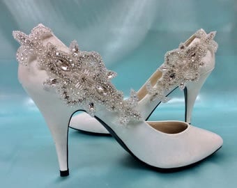 Wedding Shoe Clips, Bridal Shoe Clips, Wedding Bridal Shoes, Wedding Gown Accessory, Rhinestone Shoe Clips