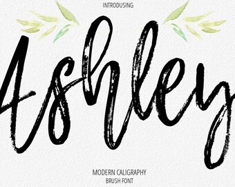 Digital font Calligraphy Handwritten Script Wedding Watercolor Instant Download fonts Ashley