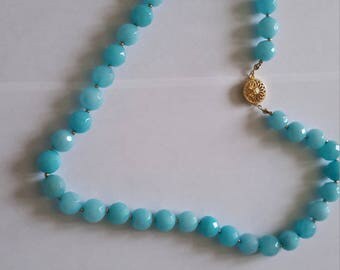 Aquamarine necklace with 14K gold filled findings