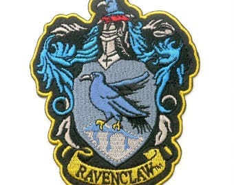 FREE SHIPPING-Domestic-InspireMeByAudrey Harry Potter House of Ravenclaw Crest Embroidered Sew/Iron-on Patch/Applique 4.5" x 3.75