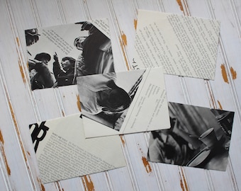 Vintage Magazine Envelopes - Set of 5 - handmade from vintage teen magazine