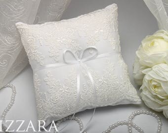 Wedding Pillows lace Ring Bearer wedding accessories ideas Wedding Ring Bearer Pillow Wedding silver wedding White Decor vintage wedding set