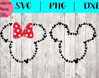 Mickey and Minnie SVG File Bundle-Monogram SVG File-Mickey Svg-Mickey SVG File- Disney Svg File-Disney Monogram Svg File