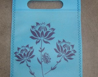 Pouch, wrapping cloth reusable 20 x 15 cm new blue color