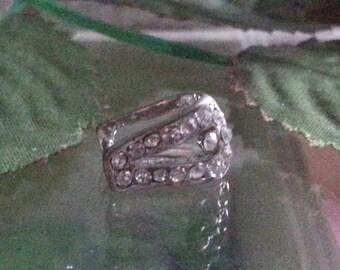 1 Crystal brass bails rhinestone ice pinch, gold, 13 x 9 x 8 mm, hole: 5 x 10 mm. PIN: 1 mm