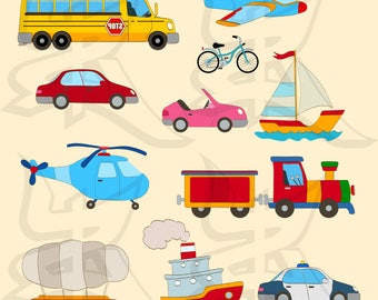 Transportation SVG, Transportation Clipart, Bus Svg, Tractor Svg, Cars Svg, Boat Svg, Plane Svg, Helicopter Svg, Vehicles Svg, Police CarSvg