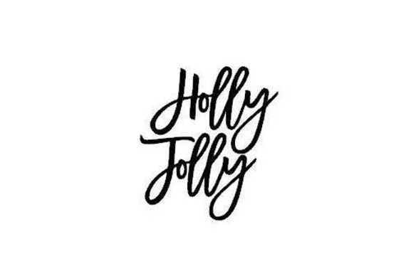 Holly Jolly Christmas Holiday Cursive Script Font Instant