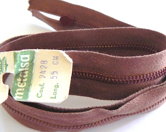 Dmc Metalsa No. 2428 50-70's Brown 55cm zip