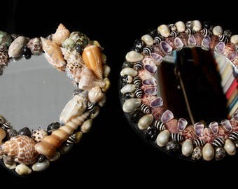 Shell Encrusted mirrors, handmade