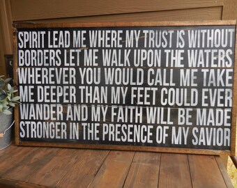 Spirit Lead Me.. Oceans by Hillsong lyrics 2 canvas' for