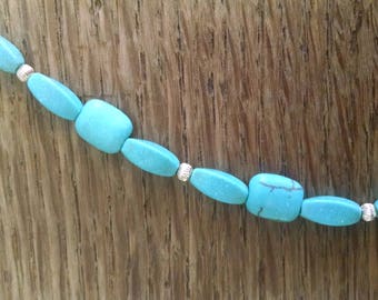 17" Magnesite and Gold Filled Necklace