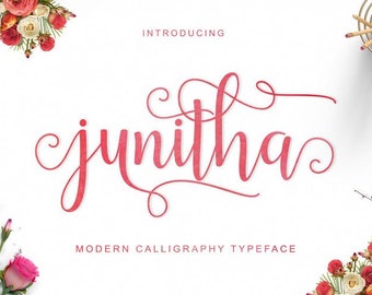 Calligraphy Font, Digital font, Calligraphy font download, Handwritten font, Instant download, Cursive font