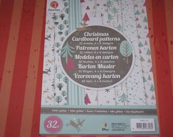BLOCK OF 32 SHEETS 15X21CM CARTONNEES CHRISTMAS THEME