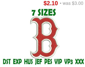 Sale 30% Boston Red Sox logo embroidery design - Instant Download machine embroidery pattern