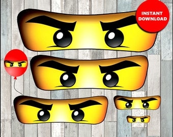 80% OFF Ninjago eyes for bag, balloon, stickers, lollipop, cups - Ninjago eyes 5 sizes - instant download