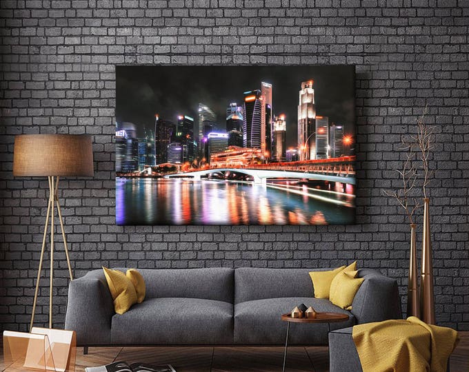 Esplanade Singapore canvas, Singapore painting, Home decor, Large art print, Interior decor, Wall decor, Gift for her, home design, Gift