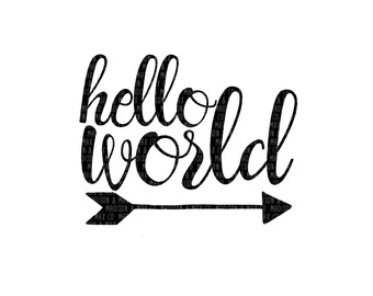 Download Hello world cut file | Etsy