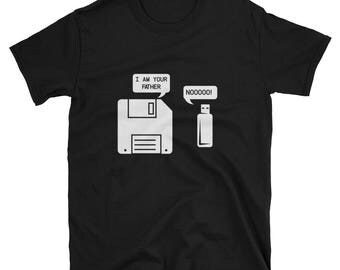 USB Floppy Disk I am Your Father T-shirt, Funny Geek Gifts T-Shirt , computer geek gifts