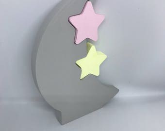 Moon and stars | Etsy