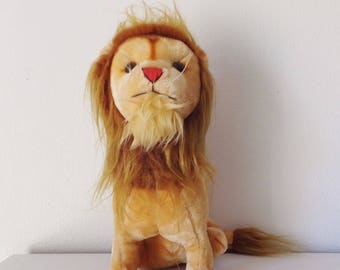 vintage lion stuffed animal