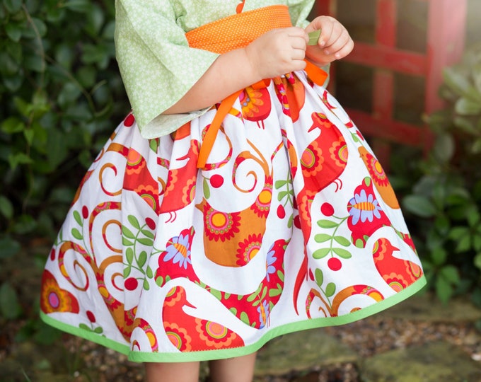 Back to School Dresses - Little Girls - Toddler Clothes - First Day of School - Pageant - Photo Shoots - Handmade in sizes 2T to 7
