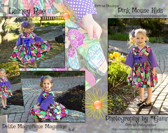 Fall Thanksgiving Dresses for Toddler and Little Girls - Woodland Birthday - Purple - Hedgehog Print - Hair clip inc - Handmade 2T - 8 yrs