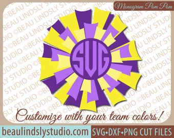 Cheerleading SVG Cutting File, Cheer Monogram SVG, Cheer SVG, Cheerleader svg, svg File For Silhouette, svg File For Cricut, Cheer Mom svg
