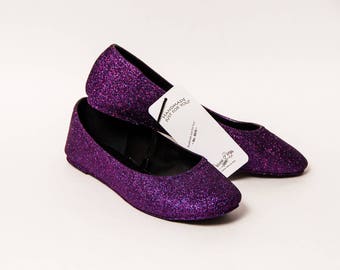 Ready 2 Ship - Size 9 Razzle Purple Ballet Flats Slippers Shoes