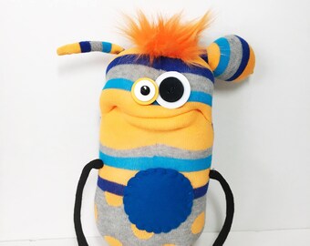 ZIBLEY - Handmade Monster, Stuffed Toy, Sock, Sockmonster