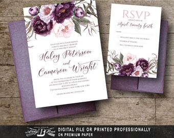 Rustic Wedding Invitation RSVP Rustic Wedding Invitation RSVP