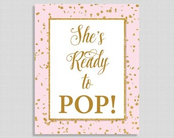 Ready to pop sign | Etsy
