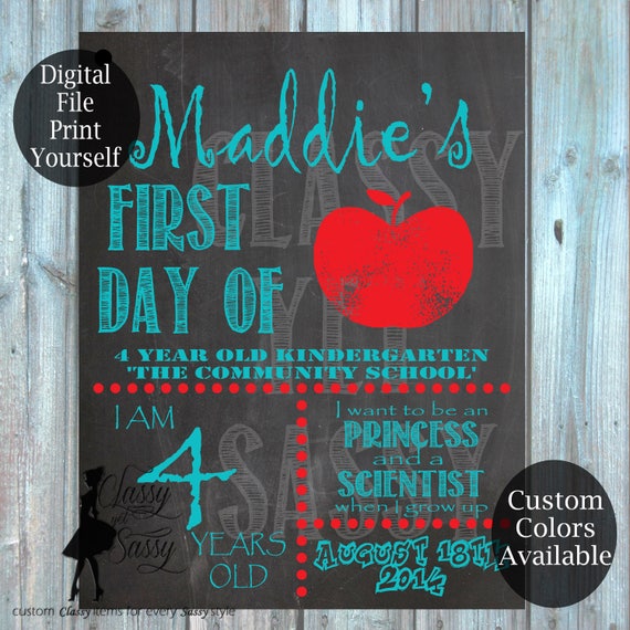 First Day Of School Chalkboard Sign 183