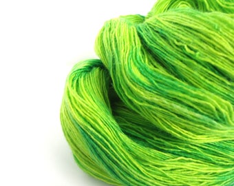 Hand dyed Merino Silk Lace yarn hand painted: A festival of hope
