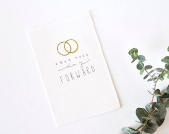 Simple Wedding Card - Wedding Rings - From this Day Forward