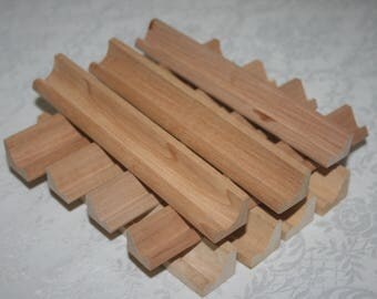 Vintage 11 Eleven Scrabble Wooden Racks Wood Rack Tile Holder Game