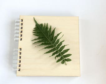 Blank scrapbook album / wooden cover album / big photo album / memory journal / keepsake album / plain photo album
