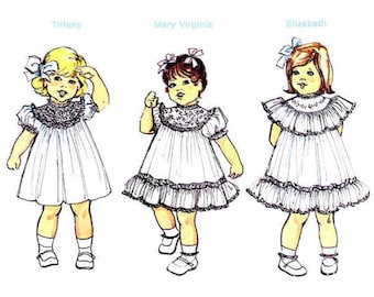 Heirloom Dress Pattern / Round Yoke Pattern / French Hand or Machine Sewing / Classic Girls Dress /Children's Corner Pattern # 36