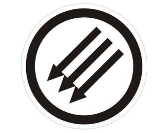 Classic ANTIFA Symbol No Nazi's Anti Nazi Anti Fascism Vinyl Car Truck Bumper Sticker Decal