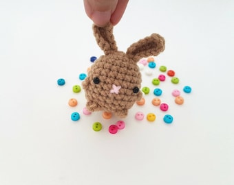 Crochet Mini Bunny, Crochet Bunny Amigurumi, Easter Bunny, Plush Bunny, Farm Animal Plush Toy, Crochet Bunny Keychain, Kawaii Bunny