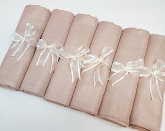 6 SET NUDE ( light beige) PASHMINA ShawlL. Nude Shawl. Bridesmaid gifts. Bridesmaid shawls. Pashmina Scarf. Wedding favor.