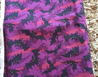 Halloween Fabric Haunted Hill Eggplant by Cari Phillips for Clothworks 1/2 yard