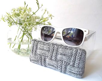 Gray Glasses Case. Eyeglasses Case. Eyeglasses Holder. Sunglasses Case. Reading Glasses Case. Spectacles Case.