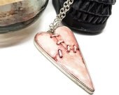 Halloween Stitched heart necklace, Broken Heart necklace, stitched skin necklace, gore jewelry, Hannibal, Hellraiser