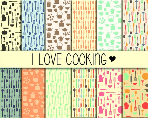 Kitchen utensils/Cooking acessories Cardmaking Printable