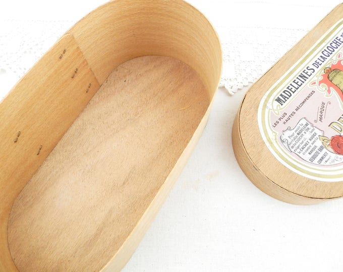 Antique Madeleines de La Cloche D'Or Debouzie Bray Commery Wooden Box, French Spruce Slat Box, Jewelry Trinket Box, Jewelry Casket