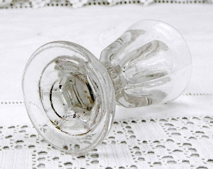 2 Antique French Deceptive Firing Glasses, French Shot Toasting Stem Glass from France, Bistro Man Cave Barware Decor, French Drinking