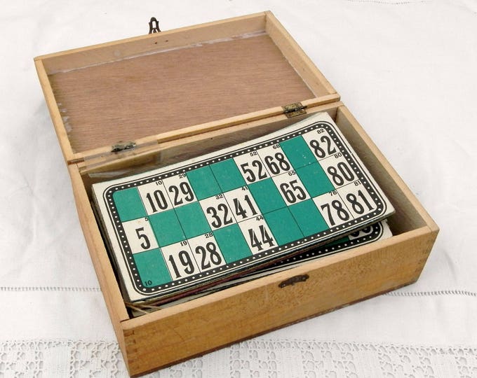Vintage French Boxed Loto / Bingo Game Illustrated with Scene from North Africa With Cards and Tiles, Lottery Set from France, Dovetail Box Vintage French Boxed Loto / Bingo Game Illustrated with Scene from North Africa With Cards and Tiles, Lottery Set from France, Dovetail Box