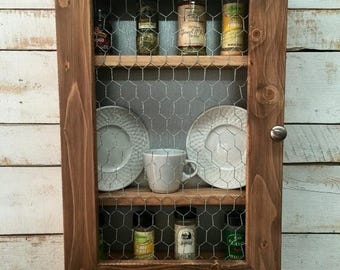 ON SALE Spice Rack Cabinet-Wooden Spice Rack Cabinet-Spice Organizer - Rustic Kitchen - Kitchen Cabinet - Country Decor -Kitchen Spice -Wood