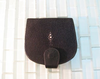 Sting Ray Folding Wallet Exceptional Rare Black Sting Ray Bill Fold