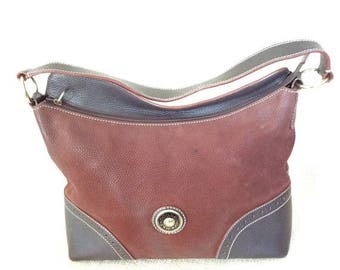 20% SUMMER SALE Vintage DOONEY & Bourke Awl brown leather shoulder bag